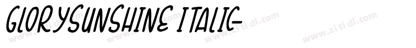 GlorySunshine Italic字体转换